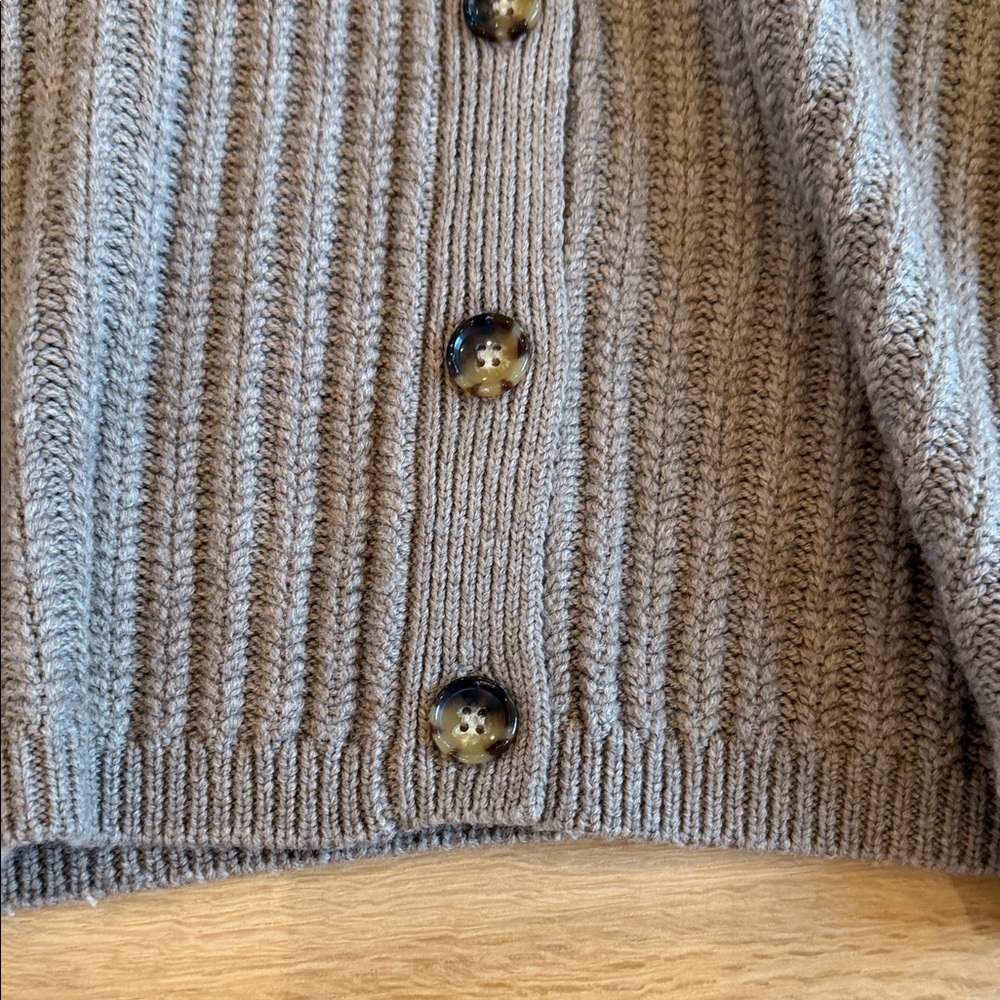 La Ligne - Chunky Knit Merino Wool Cardigan - Provence - Picture 4 of 9